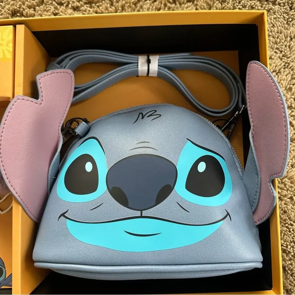 Disney Stitch Blue and Purple Crossbody Set with charms New